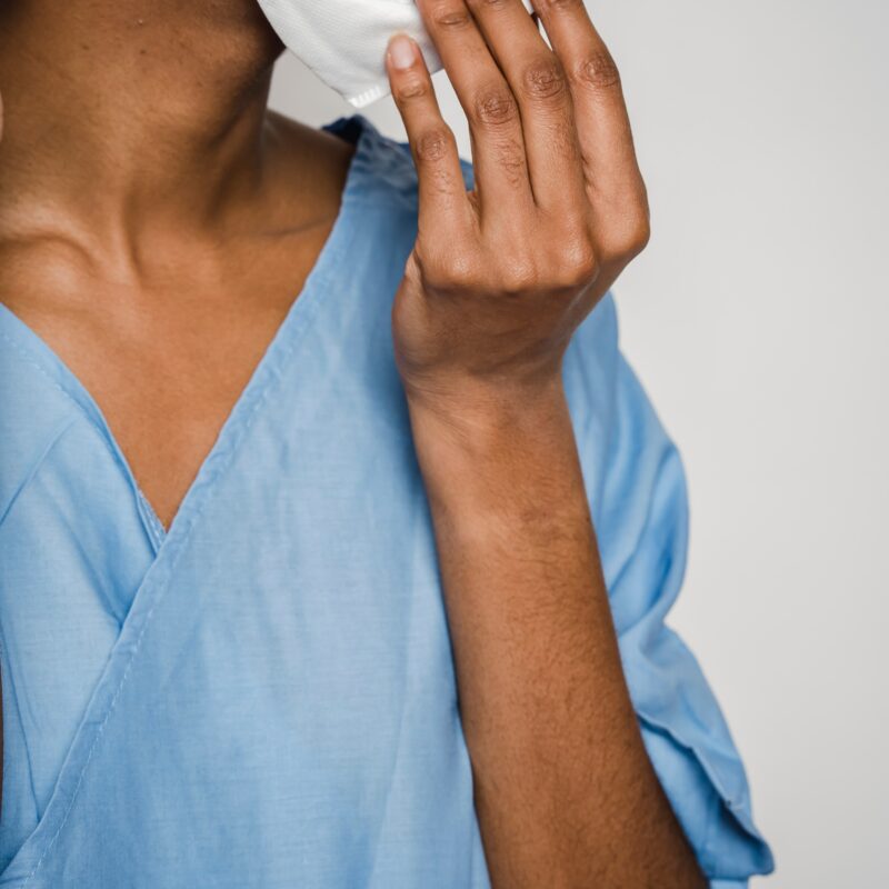 Dental nurse wearing a mask