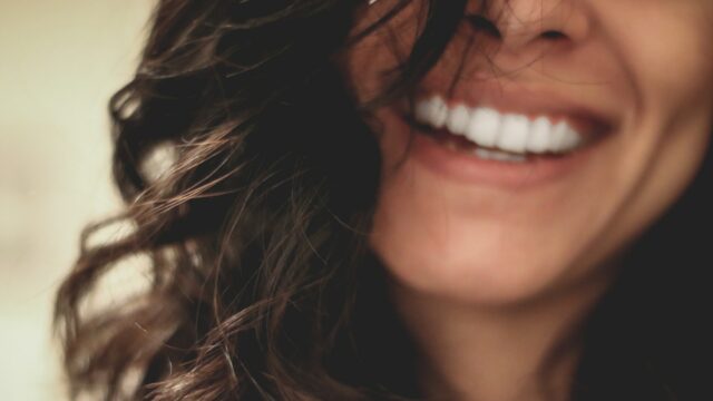 close up smile white teeth