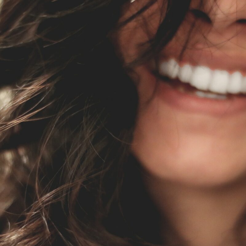 close up smile white teeth